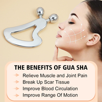 Rouleau de massage facial et corporel en Y Kinwong pour la relaxation myofasciale, outil de raclage Gua Sha à double rouleau, vente en gros