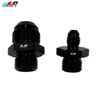 Adaptateur droit BJR en aluminium anodisé noir, raccord mâle à filetage métrique pour ligne de carburant/huile