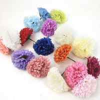 Vente chaude 8.5cm fleurs de deuil funéraire, étamines d'œillets têtes dispersées adaptées au mémorial de décoration de cimetière