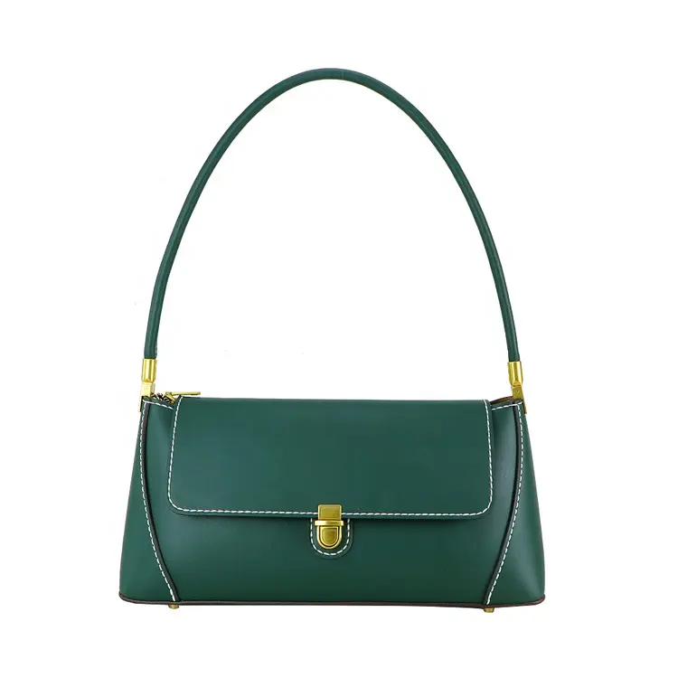 leather work kit and sewing kit kit, suitable for shoulder bag, dark green DIY suit women's bag DIY kit Handbag