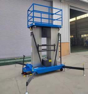 4 מ '6m 8m 10m 12m תורן אלומיניום נייד הידראולי חשמלי אחד אדם להרים שני אדם להרים סולם התורן מעלית עם גלגל - Product Image 6