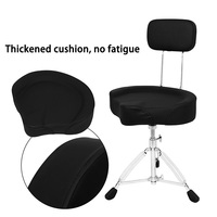Tabouret de tambour pliant et élévateur confortable professionnel avec dossier à hauteur réglable et pieds antidérapants pour scène/studio