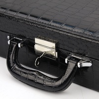 Boîte de rangement portable pour 36 montres, en cuir PU motif crocodile, doublure en daim, résistante à l'eau, présentoir de montres durable