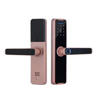 Cerradura inteligente para puerta de Hotel, dispositivo de cierre con huella dactilar, tarjeta de acceso, Wifi, app Smart life, Tuya
