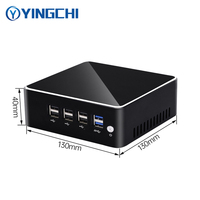 YINGCHI Hot Sale N100 Boîtier PC Open Source AI 8*USB Double LAN 2*HD DP Triple Affichage 4K Faible Consommation Win10 Ordinateur de Bureau Portable