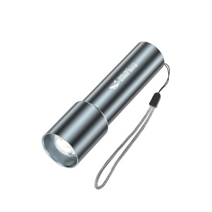 Mini lampe torche en aluminium Smiling Shark, rechargeable par USB, zoom télescopique, lampe torche LED portable - Product Image 2