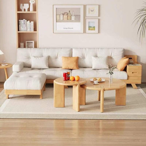 Divano in legno massello in legno massello-nordico moderno minimalista di piccole dimensioni divano a forma di nuvola ad <span class=keywords><strong>angolo</strong></span> della stanza - Product Image 2