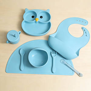 Juego de Vajilla de Silicona para Bebé, Libre de BPA, de Grado Alimenticio, con Babero, Plato con Succión y Mantel Individual, Accesorios para Bebé, Precio de Fábrica - Product Image 4