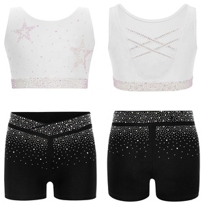 Costume de danse moderne pour filles de 6 à 16 ans, ensemble veste et short pour compétitions de gymnastique et de danse - Product Image 5