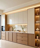 Panneau MDF mélaminé brillant certifié E1 4*8 moderne de 18 mm pour la décoration des murs de cuisine et de salle de bain