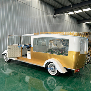 Coche Fúnebre Vintage <span class=keywords><strong>Dorado</strong></span> de Lujo, Coche para Servicios Funerarios con Precio de Fábrica, Remolque para Ataúd, Transporte de Féretros - Product Image 6