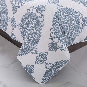 100% cotone biancheria da Letto di Lusso King Size Trapunte Commercio All'ingrosso Copriletto Sul Letto di colore solido Pianura personalizzato pigmento - Product Image 6