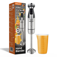 Mixeur Plongeant HALEY 1500W 8 Vitesses en Acier Inoxydable avec Tasse Mesureuse de 650ml pour Soupe, Smoothie et Aliments pour Bébé