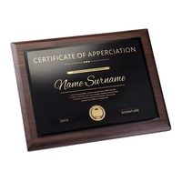 Plaque commémorative en verre cristal et bois, prix de gros usine, avec design personnalisé, plaque de récompense gravée