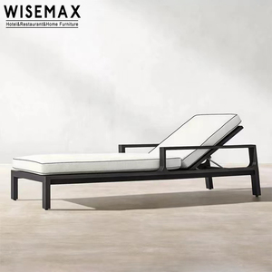 WISEMAX FURNITURE Mobilier d'extérieur moderne de haute qualité, lit de jardin en aluminium, chaise longue de patio pour se prélasser au bord de la piscine - Product Image 3