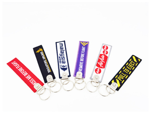 Portachiavi Personalizzato con Targhetta Ricamata per Aviazione e Moto con Anello in Metallo, Etichetta Personalizzata per Bagagli e Regali - Product Image 1
