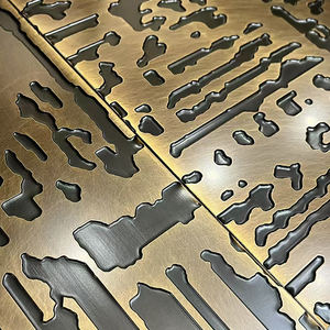 Panel de Acero Inoxidable 304 con Diseño Artístico Antiguo, Textura Parcialmente de Piedra, Grabado Profundo, Grosor de 20C - Product Image 1