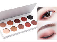 Palette de fards à paupières vegan 10 couleurs, étiquette privée, imperméable, mat et pailleté, pour les tons de peau clairs et foncés, logo OEM