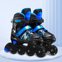 Patins à roulettes en ligne EACH pour enfants de 3 à 12 ans, garçons et filles, entièrement lumineux, taille réglable, conçus pour les enfants
