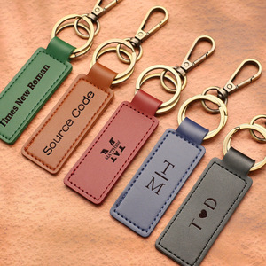 Tự làm da <span class=keywords><strong>Key</strong></span> Fob khoảng trống cho khắc dự án bền da chính hãng với kim loại nhẫn cho tùy chỉnh thẻ <span class=keywords><strong>Key</strong></span> Fob Bộ dụng cụ - Product Image 1