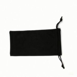 Wholesale Logo Custom <b>Black</b> White Eyeglasses Pouch Microfiber <b>Sunglasses</b> Bag 18*9cm - Product Image 2