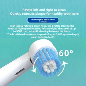 Escova de dentes elétrica com bateria para crianças tipo Sonic Ipx7 tipo desenho animado com capa especial antipoeira para cães manchados - Product Image 4