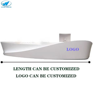 Salon de beauté incurvé blanc moderne fait sur commande de qualité de réception avec la LED pour la <span class=keywords><strong>clinique</strong></span> <span class=keywords><strong>dentaire</strong></span> - Product Image 5