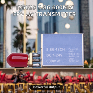 Trasmettitore AV <span class=keywords><strong>Wireless</strong></span> FPV TS5823 5.8G 600MW 48CH con Potenza Regolabile 7-24V, Materiale ABS, Stampo Privato, Telecomando per Droni RC - Product Image 3