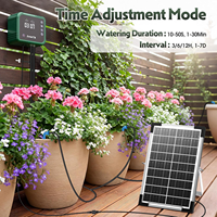 Kit d'irrigation goutte à goutte solaire avec trente goutteurs, système d'arrosage intelligent sans robinet pour balcon, serre et plantes de jardin