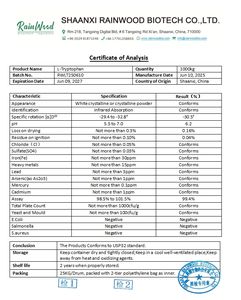 L-Triptófano Rainwood CAS 73-22-3, Suplemento de Aminoácidos, L-Triptófano - Product Image 3