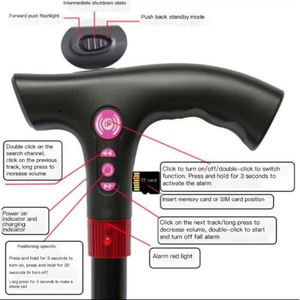 Bastone da Passeggio Pieghevole Personalizzato con Luce LED per Anziani, Bastoni Regolabili per Uomini e Donne Anziani - Product Image 2