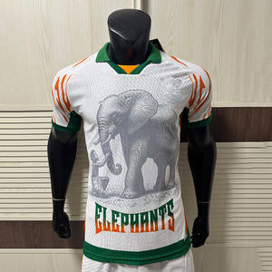 25-26 Yaz Sezonu Rahat Polyester Spor Formaları OEM Hizmeti Afrika Oyuncuları Edisyonu Fildişi Sahili Fas Senegal İçin Üstün Kalite - Product Image 6