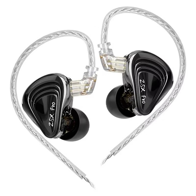 KZ ZSX PRO HIFI 5BA 1DD Hybrid Drive Unit 10mm Dynamic Drive HIFI Sport Game Earbuds with 3.5mm Interface Music Headsets