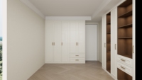 Armoire de chambre moderne de luxe en bois, 2 à 6 portes, avec rangement ouvert pour chaussures, système de rangement personnalisé en bois