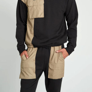 ผู้ผลิต OEM ชุดเซ็ตเสื้อสเวตเชิ้ตและกางเกงขายาวผ้าฝ้าย 100% สีพื้น สไตล์ลำลองเข้ารูปสำหรับผู้ชาย รุ่นใหม่ล่าสุด แฟชั่นชุดวอร์ม - Product Image 2