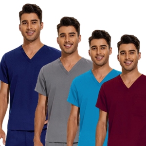 Uniforme de exfoliación para el cuidado de mascotas, salud y belleza ambiental, uniforme de <span class=keywords><strong>exfoliante</strong></span> de tela suave, uniforme de enfermera suelto ordinario - Product Image 5
