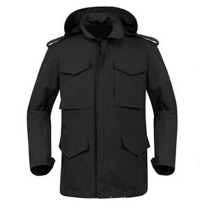 DFU0171 Manteau tactique camouflage noir et vert automne/hiver pour homme, coupe-vent d'extérieur mi-longueur M65 CS Field Charge Coat imperméable - Product Image 1