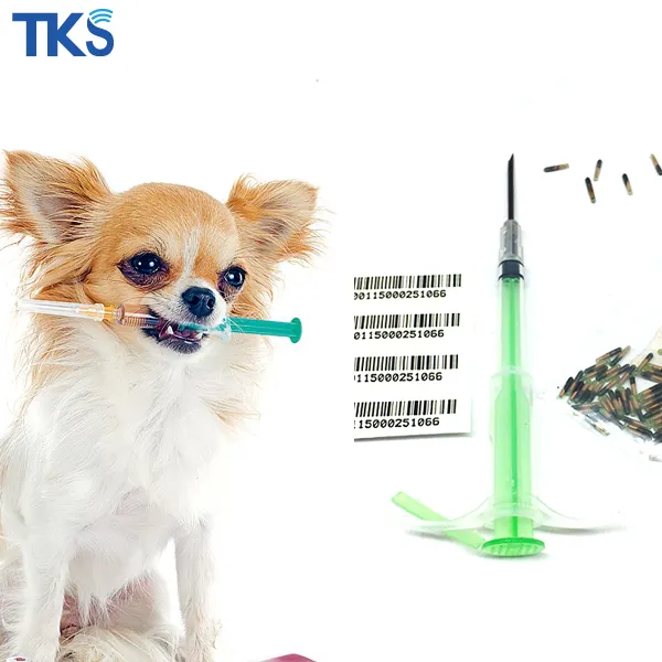 1.4X8Mm Tabung Kaca 134.2Khz Fdx-b Pet Dog Nfc Implan Rfid Syringe Hewan Id Chip Microchip untuk Hewan Peliharaan Kucing Ternak
