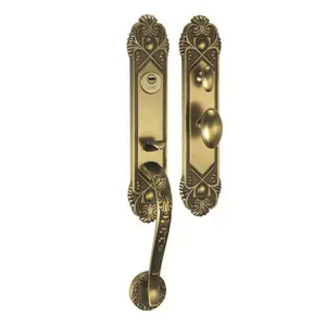 Single Pull European Style Antique Bronze Champagne Gold Color Zinc Alloy Push Pull Cafe Rear Back Door Lock