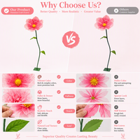 Grandes fleurs artificielles en fil de fer, marguerites persanes, faits main, pour décoration florale, fausses fleurs, flora bionique