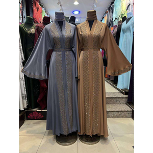 Nuovo <span class=keywords><strong>Abbigliamento</strong></span> <span class=keywords><strong>Islamico</strong></span> Tradizionale per Donne 2025, Abaya di Dubai Ispirata all'Arabia Saudita, Vestiti del Golfo Traspiranti - Product Image 3