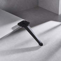 Pieds de canapé sur mesure en acier doré, supports de meubles pour projets d'aménagement intérieur, ottoman noir de luxe en forme de Z