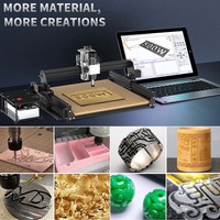 Desktop CNC Router 4540 3-assige 500W spindel MDF mini lasergraveermachine voor thuisbedrijf hobby DIY mokken pennen dubbele laser