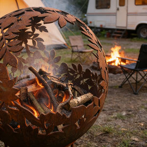 Özel Boyutlu Yuvarlak Demir Aile Tipi Dış Mekan Karbon Çelik Ateş Çukuru Evler İçin İdeal - Product Image 5