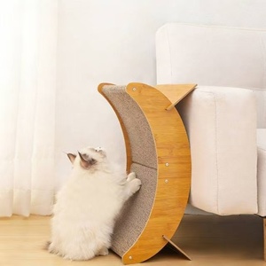 Hot-selling Cat Scratching Board Curved Moon Rocking Cat <b>Bed</b> High-quality <b>Low</b>-price Paper Cat Scratcher - Product Image 4
