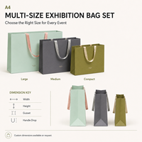 Sacs en papier de luxe avec longues poignées pour événements promotionnels, expositions de marques, conférences et coffrets cadeaux d'entreprise