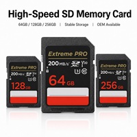 Kartu SDXC UHS-I Ukuran Penuh Extreme PRO 64GB 128GB 256GB V30 200MB/s untuk Pemotretan Pernikahan, Pasokan Grosir untuk Saluran Dagang