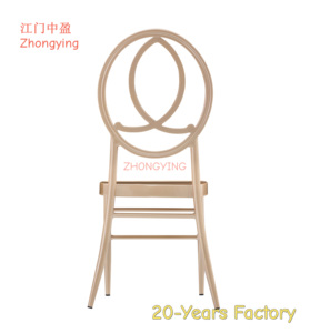 Chaises de mariage en métal doré de luxe, meubles de banquet empilables pour hôtels, événements et appartements, pour le salon, vente en gros - Product Image 5