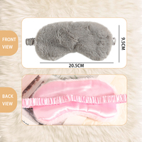 Masque de sommeil confortable en fausse fourrure et satin doux, multicolore, avec sangle élastique, double face, pour la plupart des têtes