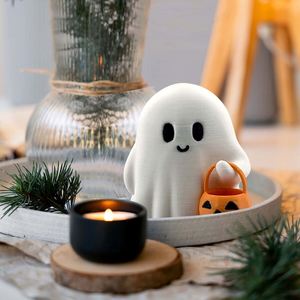 Eco-Friendly Small Ghost <b>Statue</b> for Halloween Resin Crafts Desktop Decorations - Product Image 2